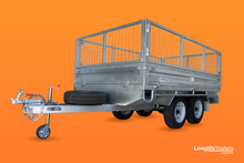Load image into Gallery viewer, 10x6 Tandem Flatbed Cage Trailer
